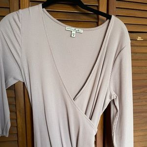 Light pink express wrap shirt